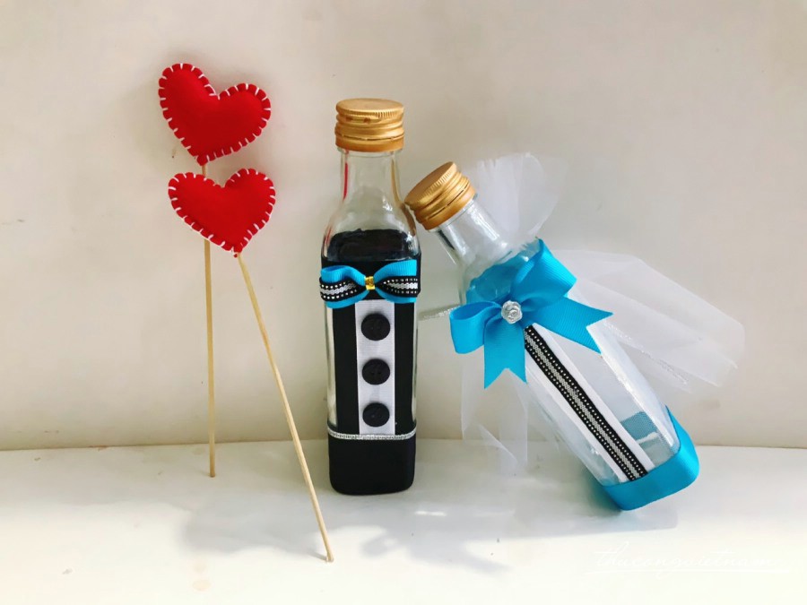 Combo bình cô dâu & chú rể - Model 7